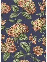 Cole & Son Carta da parati Ramo di Ortensia - Coral on Dark Blue