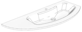 Lavabo a incasso rettangolare Jolly in resina bianco