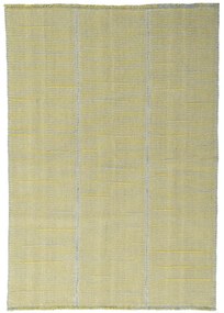 Kilim Tappeto 210x150 Giallo (Iran) Tessuto A Mano