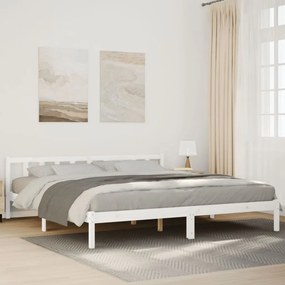 Letto extra lungo senza materasso bianco 200x210 cm in pino