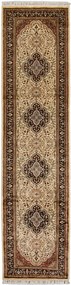 Agra Tappeto orientale 80 x 320 Beige (Indian) Annodato A Mano