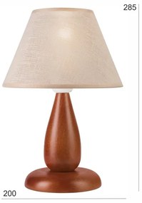 Lampada da tavolo PERA 1xE27/60W/230V marrone/faggio