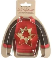 Set 2 formine tagliabiscotti Natale stella e maglione