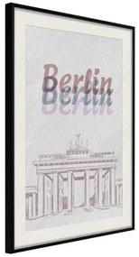 Poster  Pastel Berlin  Cornice Quadri Cornice nera con pass-partout, Larghezza x Altezza Home decor 20x30