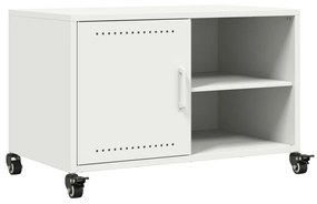 Mobile tv bianco 68x39x43,5 cm in acciaio laminato a freddo