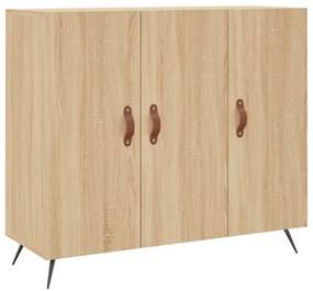 Credenza Rovere Sonoma 90x34x80 cm in Legno Multistrato