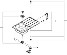 GROHE 31552SD1 - Lavello K200 860 x 500 mm in acciaio inox