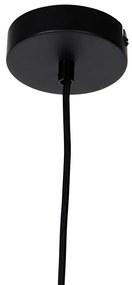 Lampada a sospensione rustica nera con paralume beige 50 cm - Combi 1