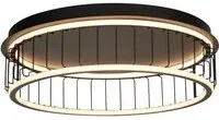 Plafoniera Contemporanea Circolo Alluminio Bianco Silicone Nero Led 46W 3000K