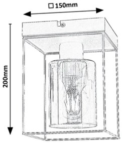 Rabalux 71031 - Plafoniera CHADWICK 1xE27/25W/230V