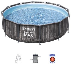 Piscina fuori terra Steel Pro Max Bestway rotonda, 366x100 cm