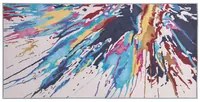 Tappeto Multicolore 80 x 150 cm Effetto Pittura Astratta Stampato pelo corto Moderno