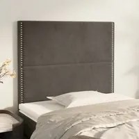 Testiera 2 pz Grigio Scuro 80x5x78/88 cm in Velluto cod mxl 49114