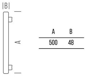 Lineare 700lm 500mm 7,5W-  2 attacchi S14s