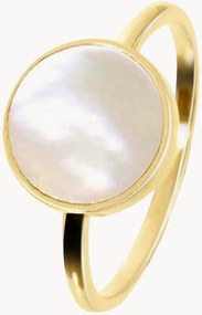 Anello in argento placcato in oro con madreperla Dana
