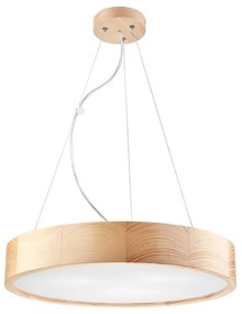 Lampada a sospensione marrone chiaro con paralume in vetro ø 47 cm Eveline - LAMKUR