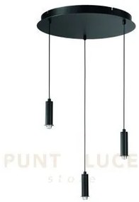 Base tonda per sospensione golf a led 3 luci 3000k 2057lm 36w nero...