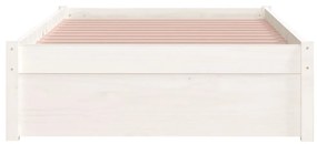 Giroletto bianco 90x190 cm in legno massello di pino