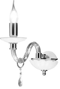 Lampada applique in cristallo 12 cm LIVIA Bianco a 1 luce