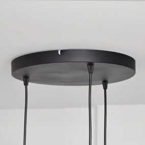 Lampadario a sospensione con filo MELODY 3xE27/15W/230V nero