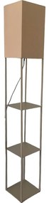 Brilagi - Lampada da terra con ripiani GRADUS 1xE27/40W/230V 150 cm grigia/beige