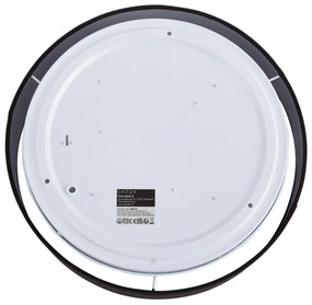 Plafoniera Smart Nera 35cm con LED e Telecomando - Flat Drum