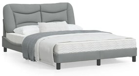 Giroletto Senza Materasso Grigio Chiaro 140x200 Cm Tessuto /