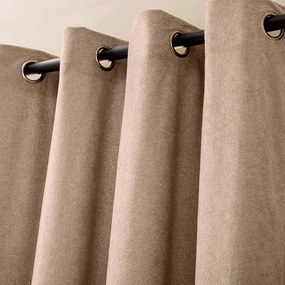 Tenda marrone chiaro in bouclé 140x260 cm Winona – douceur d'intérieur