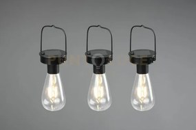 Campus kit 3 lampade led da appendere nere da esterno ip44 solare r...
