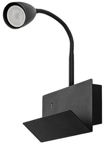 Rabalux 71089 - Applique con mensola TACITO 1xGU10/25W/230V nero