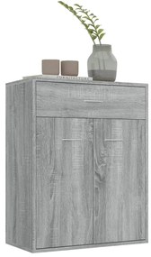 Credenza grigio sonoma 60x30x75 cm in legno multistrato