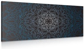 Stampa su tela – Mandala ornamentale su sfondo nero