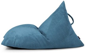 Pouf a sacco per bambini blu con rivestimento in velluto a coste Razzy – SLOWDOWN