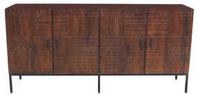 MANTRA - madia con decoro 4 ante legno e ferro