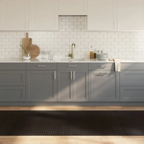 Tappeto Rettangolare Marrone Scuro 100x300 Cm İn Bambù /