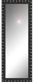 Specchio rettangolare in legno nero 125 x 40 cm