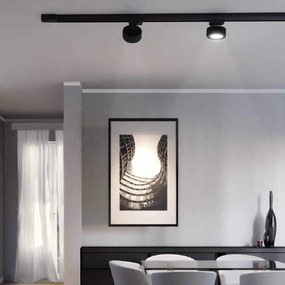 Faro LED 36W Slim per Binario Trifase Orientabile 60° Nero 3CCT Bianco Variabile Colore Bianco Variabile CCT