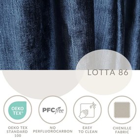 Letto matrimoniale imbottito blu scuro con spazio contenitivo e rete 140x200 cm Shell - Maison de Rêve