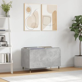Mobile Porta Dischi Grigio Cemento 74,5x38x48 Legno Multistrato /