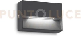 Dedra applique a parete antracite led 3000k 1,5w 160 lm ip65 10x6,6cm