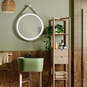 Colonna per mobile bagno COLAVENE 2 cassetti P 44 x L 44 x H 177 cm frassino naturale