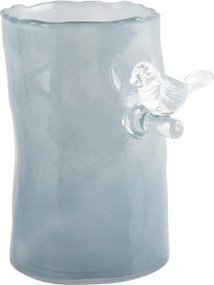 Vaso blu in vetro (altezza totale 15 cm) Bird On Branch – PT LIVING