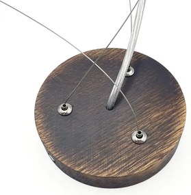 Brilagi - Lampadario LED su cavo CARVALHO SMOKEY 3xE27/60W/230V rovere Ø 47,5 cm