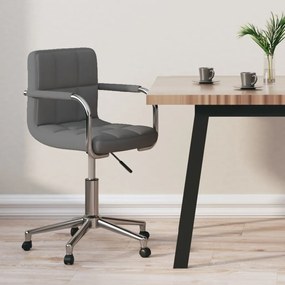 Sedia Da Ufficio Girevole Grigio Chiaro İn Tessuto /