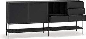 Cassettiera nera 220x98x45 cm Platt – Teulat