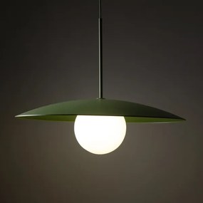 Lampadario a sospensione con filo SLATE 1xE27/15W/230V diametro 65 cm verde