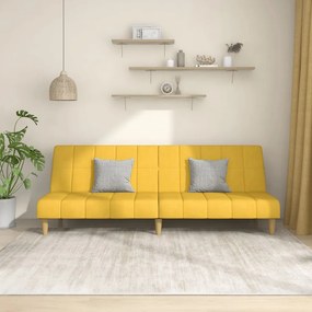 Divano Letto A 2 Posti Giallo İn Tessuto /