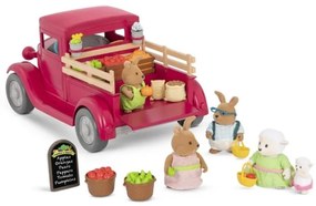 Li'l Woodzeez - Set giocattolo camion dei contadini con stand gastronomico 3xAAA
