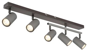 Globo 57911-5S - Faretto ROBBY 5xGU10/35W/230V grigio