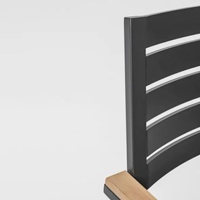 Sedia Da Esterno In Alluminio Con Braccioli E Cuscino Belmar Antracite Bizzotto